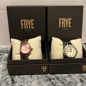 Frye Wrap Watch You Choose Black Or Brown with Pinkish Face NIB!!